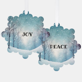 JOY & PEACE SNEEUWVLOKPAPIER ORNAMENT KAART