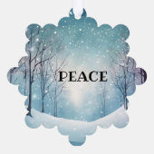 JOY & PEACE SNEEUWVLOKPAPIER ORNAMENT KAART (Achterkant)