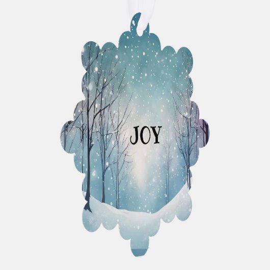 JOY & PEACE SNEEUWVLOKPAPIER ORNAMENT KAART (Rechts)