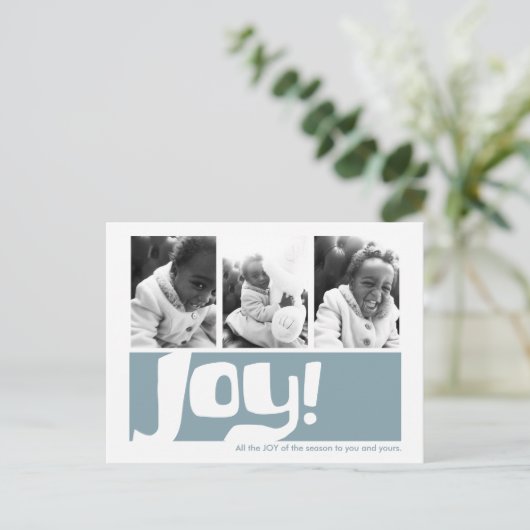 Joy & Peace Triptych Postcard Feestdagenkaart (Staand voorkant)