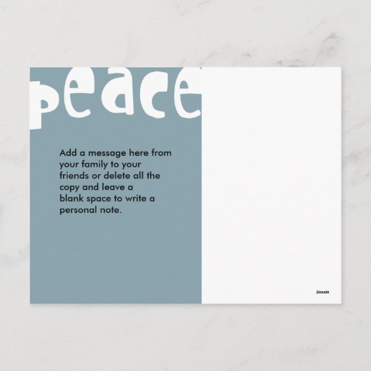 Joy & Peace Triptych Postcard Feestdagenkaart (Achterkant)