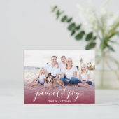 JOY & PEACE VAKANTIE FOTOKAARTEN FEESTDAGENKAART (Staand voorkant)