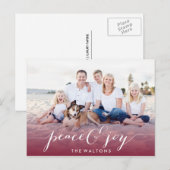 JOY & PEACE VAKANTIE FOTOKAARTEN FEESTDAGENKAART (Voorkant / Achterkant)
