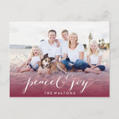 JOY & PEACE VAKANTIE FOTOKAARTEN FEESTDAGENKAART (Voorkant)