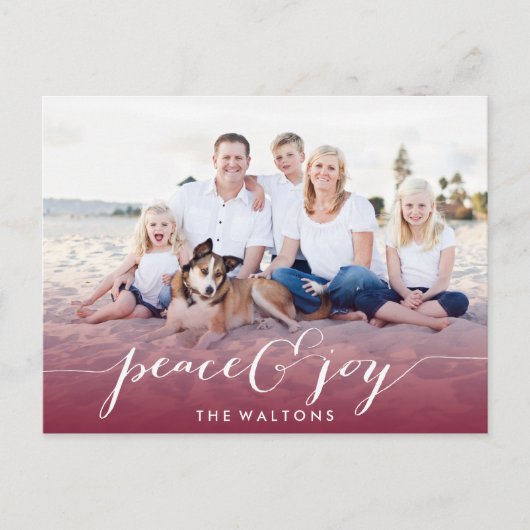 JOY & PEACE VAKANTIE FOTOKAARTEN FEESTDAGENKAART (Voorkant)