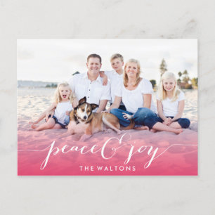 JOY & PEACE VAKANTIE FOTOKAARTEN FEESTDAGENKAART