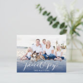 JOY & PEACE VAKANTIE FOTOKAARTEN FEESTDAGENKAART (Staand voorkant)