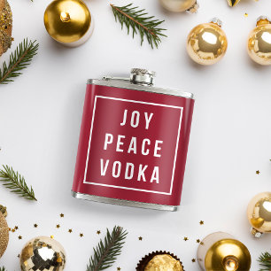 Joy Peace Vodka   Rood- en wittefeestdag Heupfles