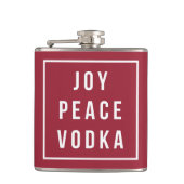 Joy Peace Vodka | Rood- en wittefeestdag Heupfles (Voorkant)