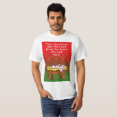 Joy & Pees!!! - Grappig kerstfeest T-shirt (Voorkant volledig)