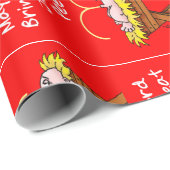 Joy & Pees. Grappig kerstpapier Cadeaupapier (Rol Hoek)