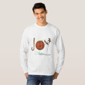 Joy personalized candy ornament holly T-Shir T-shirt (Voorkant volledig)