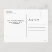 JOY Personalized Pet Photo Red Paw Print Dog Feestdagenkaart (Achterkant)