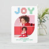 Joy Photo Christmas Wenskaart Kaart (Staand voorkant)