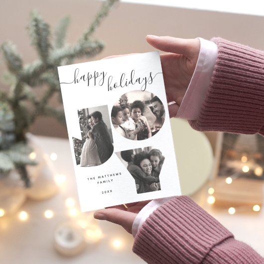 Joy Photo Collage Merry Prettige feestdagen kerst Feestdagenkaart