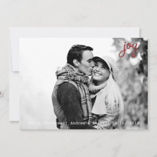 Joy Photo Holiday Card met envelop Feestdagenkaart (Voorkant)