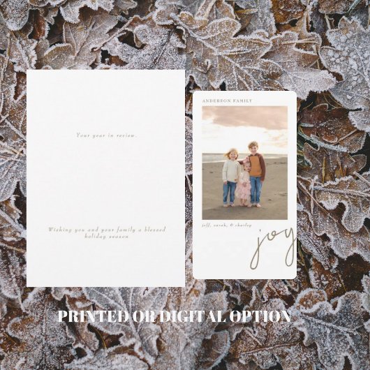 Joy Photo Holiday Kaart