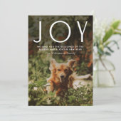 JOY Photo Typography Kerstkerst Feestdagenkaart (Staand voorkant)