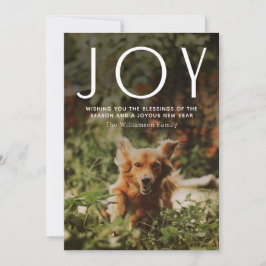 JOY Photo Typography Kerstkerst Feestdagenkaart