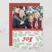 Joy Pine Bows | 2015 Vakantie Foto Kaart (Voorkant / Achterkant)