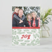 Joy Pine Bows | 2015 Vakantie Foto Kaart (Staand voorkant)