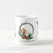 JOY Pine Cone Red Berry Vogels Kerstvakantie Koffiemok (Center)