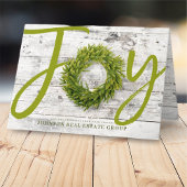 Joy & Pine op wit hout | Vakantie Groeten Kaart