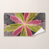 Joy, Pink Green Anthracite Fantasy Flower Fractal Handdoek (Handdoek)