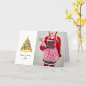 Joy Pizza houdt van kerstfoto's Kaart (Gele Bloem)