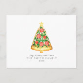 Joy Pizza Love kerstboom Feestdagenkaart (Voorkant)
