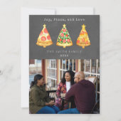 Joy Pizza Love kerstbord Foto Feestdagenkaart (Voorkant)