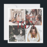 Joy Plaid 4 Foto Collage Feestdagenkaart<br><div class="desc">Joy Plaid 4 Foto Collage ontwerp. U kunt foto's eenvoudig wijzigen door op personaliseren te klikken. U bent van harte welkom om mijn winkel te bezoeken voor meer mooie producten.</div>