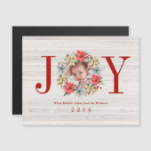 Joy Poinsettia Wreate met Afbeelding Magnetische K (Voorkant / Achterkant)