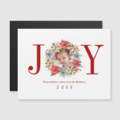 Joy Poinsettia Wreate met Afbeelding Magnetische K (Voorkant / Achterkant)