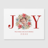 Joy Poinsettia Wreate met Afbeelding Magnetische K (Voorkant)