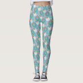 Joy Polar Beer Mask Pattern Blue Holiday Leggings (Voorkant)