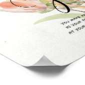 Joy-Psalm 16:11 oranje florale suspensie Poster (Hoek)