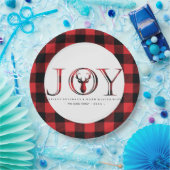 Joy Pset Persoonlijke Kerstmis Papieren Bordje (Feest)