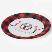 Joy Pset Persoonlijke Kerstmis Papieren Bordje (Gekanteld)