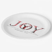 Joy Pset Persoonlijke Kerstmis Papieren Bordje (Gekanteld)