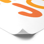 JOY Rainbow roze handlettering Poster (Hoek)