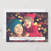 Joy Red en White 4-fotokerst Feestdagenkaart (Achterkant)