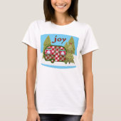 Joy Red en White Camper Trailer Holiday T-shirt (Voorkant)