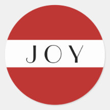 Joy Red en White Minimal Modern