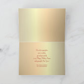 Joy Red Gold Corporate Kerstvakantie Feestdagen Kaart (Binnen)