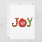 Joy Red Green Kerstfeestdag Kaart (Achterkant)