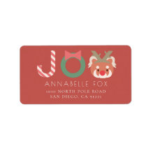 JOY Red Panda Red Holiday Return Label