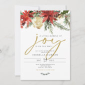 JOY Red Poinsettia Bundel van Joy Baby shower Kaart (Voorkant)