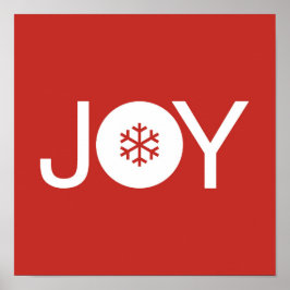 Joy Red Poster met kerstmis