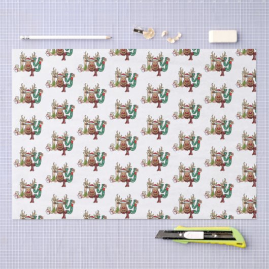 Joy Reindeer Fun kerstavond Tissuepapier (Craft)